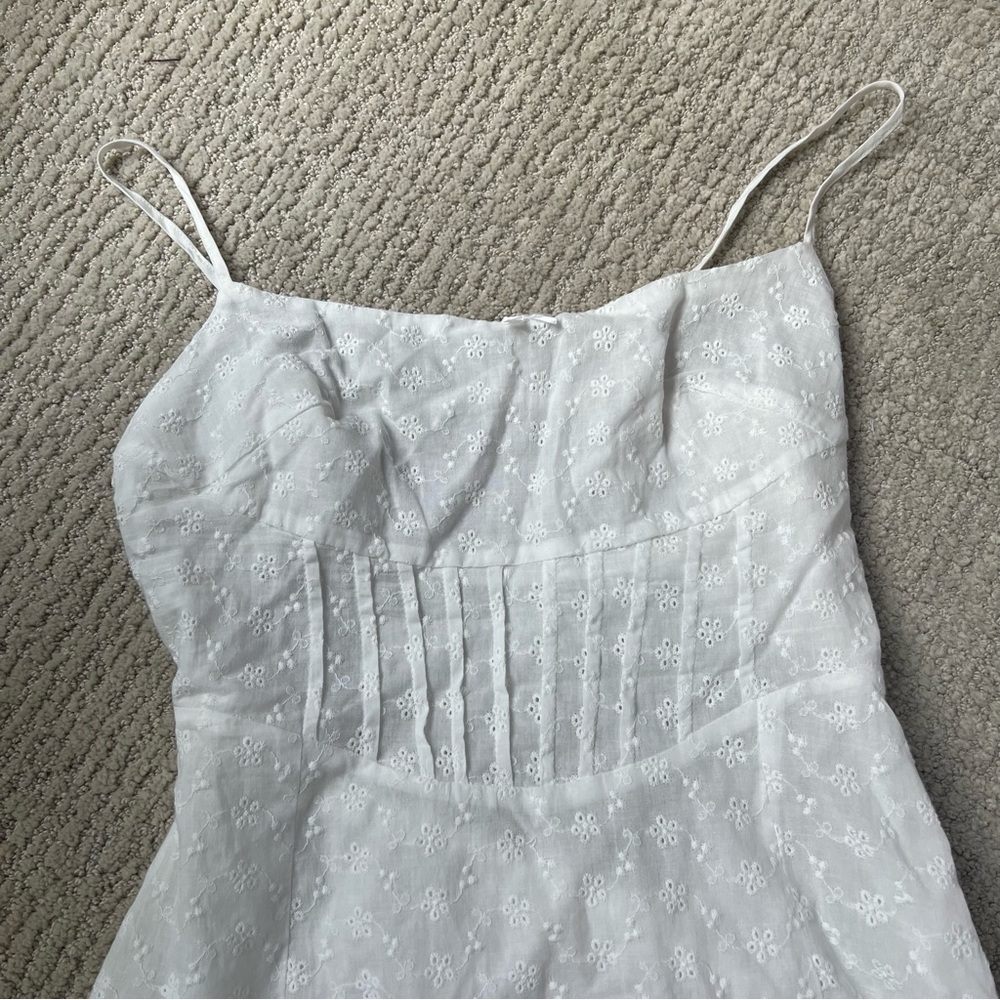 Beginning Boutique White Eyelet Mini Dress - Picture 2 of 4
